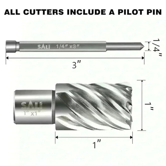 SALI Annular Cutter Diameter 1 Inch with Weldon Shank 3/4" - Picture 2 of 5